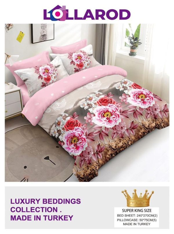 2 Superking Bedsheet 2 (5 Pillow Cases)